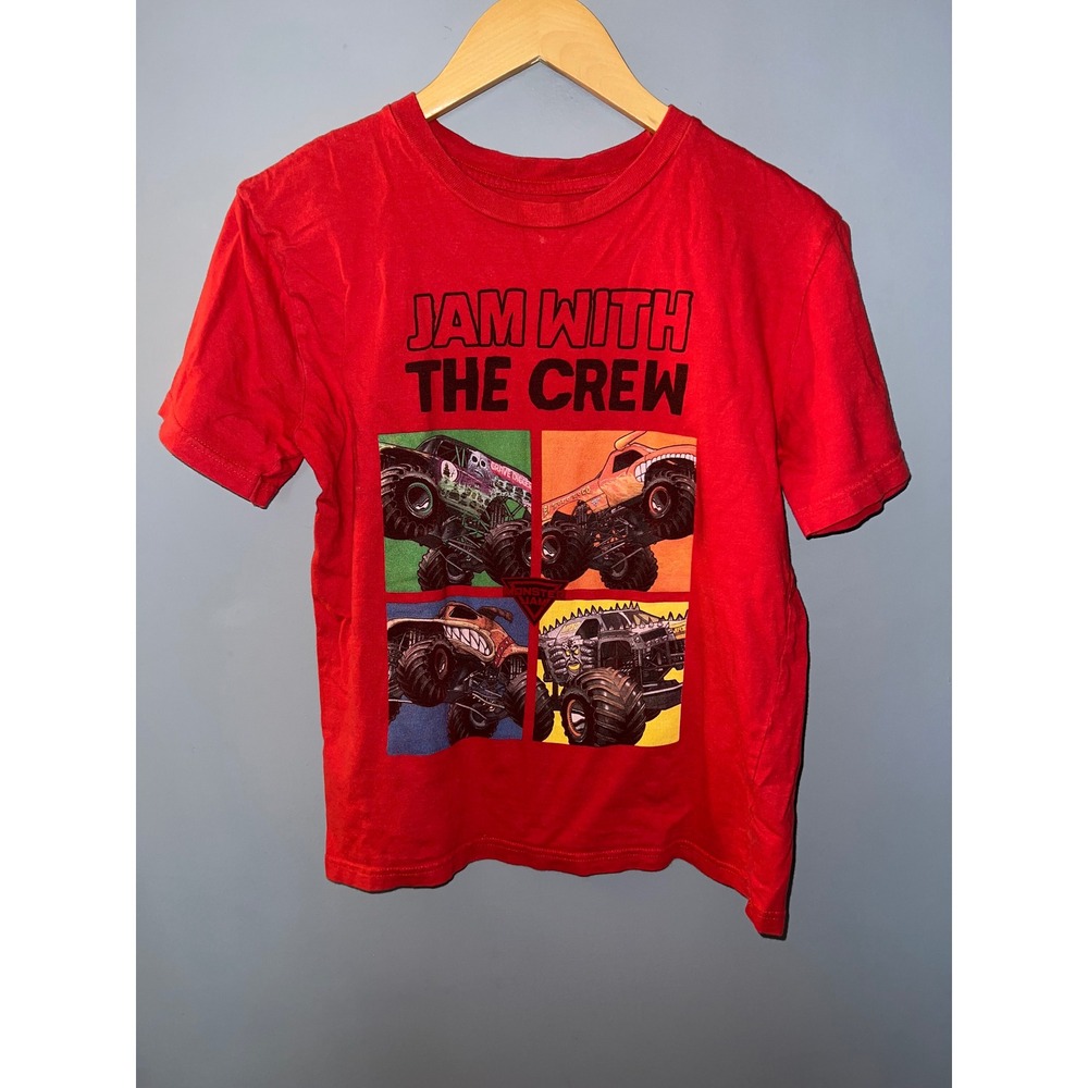 Monster Jam Youth Red Graphic T-Shirt Grave Digger El Toro Loco Size 16 2022‎